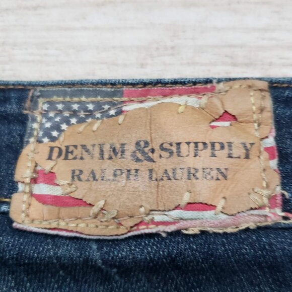 Denim & Supply Jeans Women's Dark Wash Straight Leg Stretchy Denim 27W 32L - Picture 5 of 7